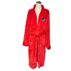 Georgia Bulldogs Furry Fleece Robe Embroidered Patch Belted L/XL